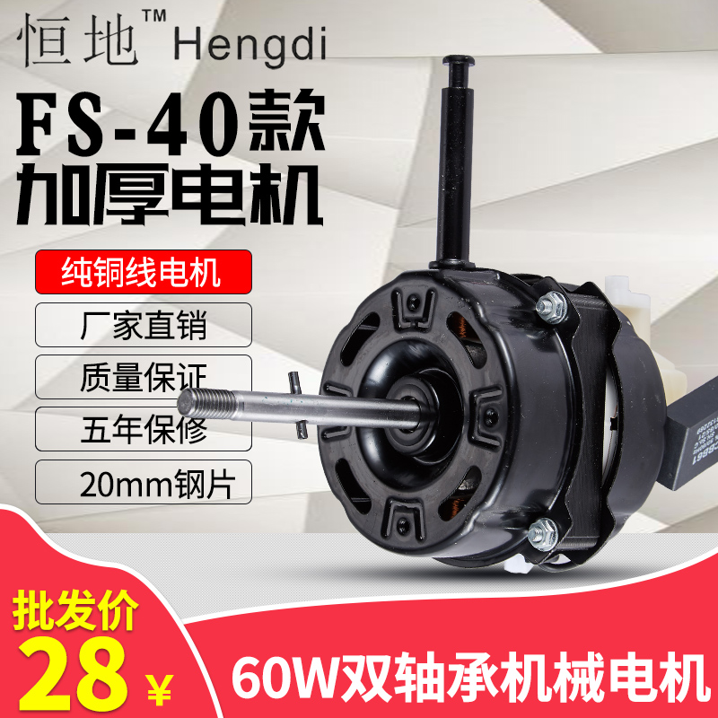 ZC2002S dual-bearing electric fan motor pure copper wire floor fan motor FS-40 High power 220V 60W