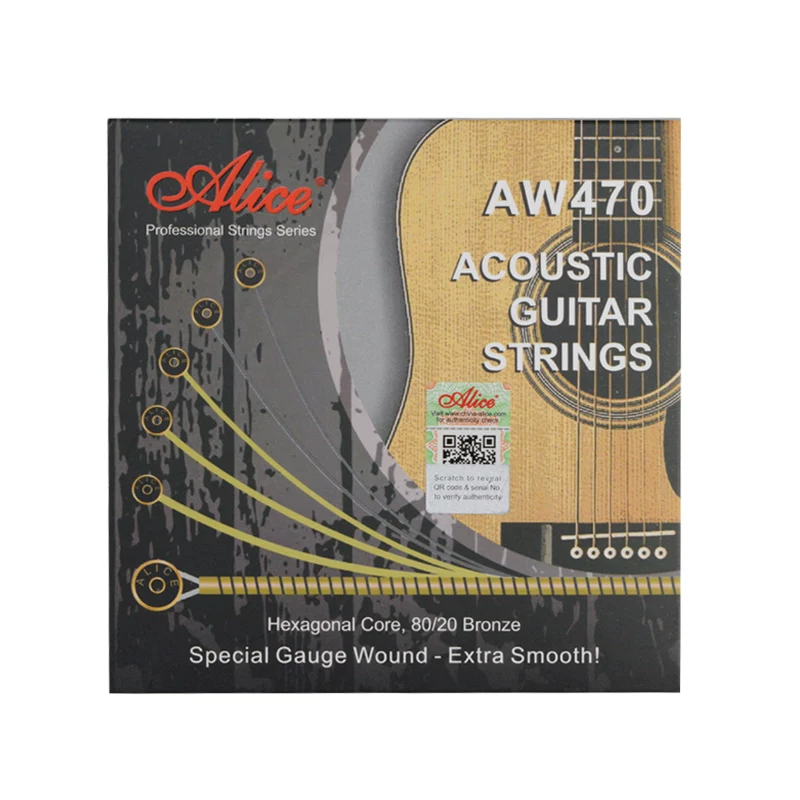 Настоящая Alice AW470-CSL фосфорная медь, слухи людей, дерево гитара, набор из 6 струн для гитары