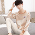 Thanh thiếu niên mùa thu quần quần áo mùa thu thiết cotton mens đồ lót cotton học sinh trung học cơ sở ấm mỏng áo len bông 