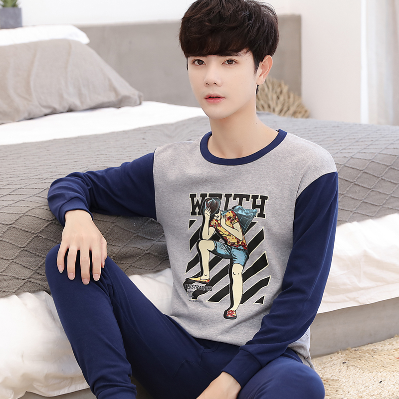 Thanh thiếu niên mùa thu quần quần áo mùa thu thiết cotton mens đồ lót cotton học sinh trung học cơ sở ấm mỏng áo len bông