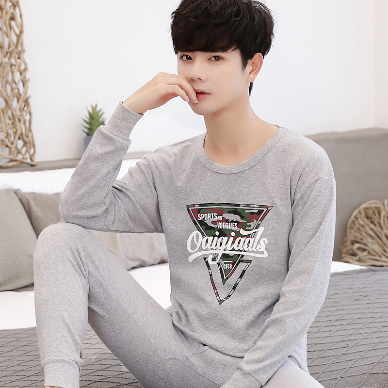 Thanh thiếu niên mùa thu quần quần áo mùa thu thiết cotton mens đồ lót cotton học sinh trung học cơ sở ấm mỏng áo len bông