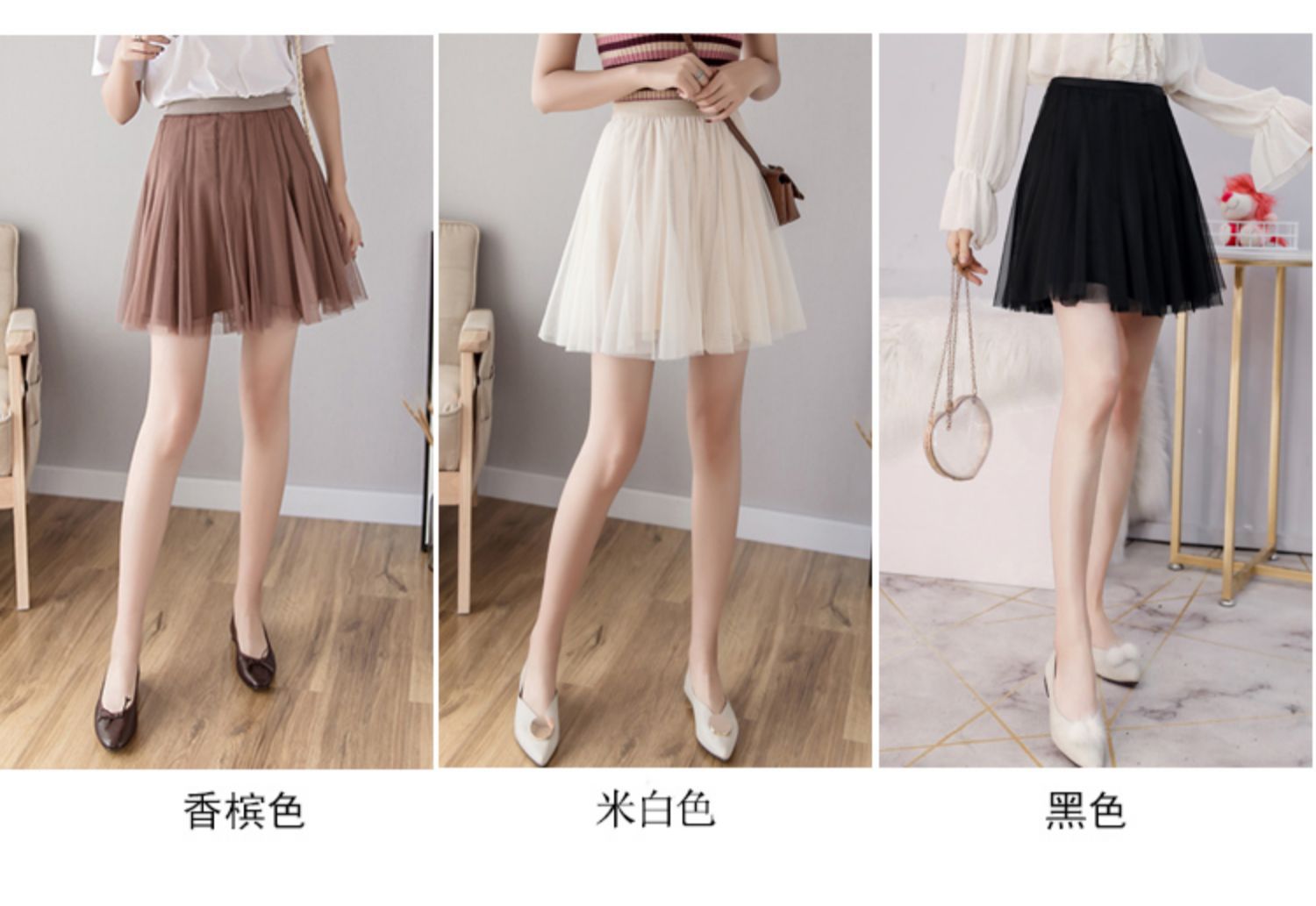 Drape giác váy mùa hè nữ mỏng người đàn ông nhỏ nửa chiều dài lưới gió đàn hồi eo váy xếp li váy váy - Váy chân váy caro