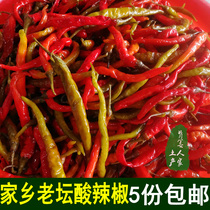 Hot and sour Hunan Xiangxi Huaihua Yuanling old altar sour pepper fresh pickled pepper Sour Pepper