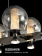 Italian Minimalist Design Restaurant Chandelier Designer 2025 New Glass High-End Dining Table Island Magic Bean Lighting Fixtures