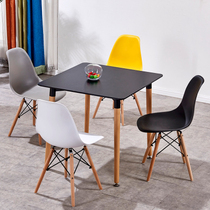 Imes table and chairs Nordic dining table and chairs Brief table small family type table and chairs Nordic minimalist milk tea shop table and chairs