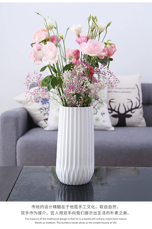 Phong cách Bắc Âu gốm đơn giản sáng tạo mô hình hình học bình khô chậu trang trí trang trí phòng khách khách sạn cắm hoa - Vase / Bồn hoa & Kệ