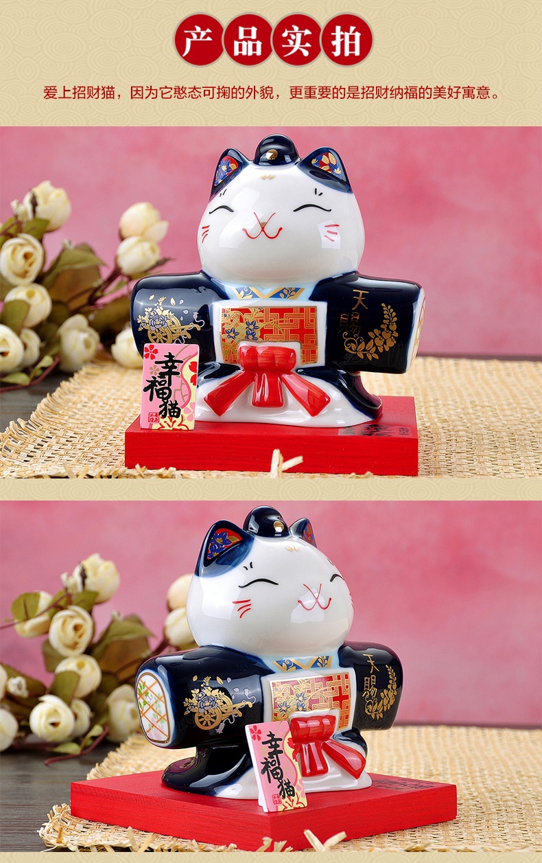 Valentine 's day gift marriage room adornment is placed lovely ceramic plutus cat piggy bank girlfriends friend wedding gift