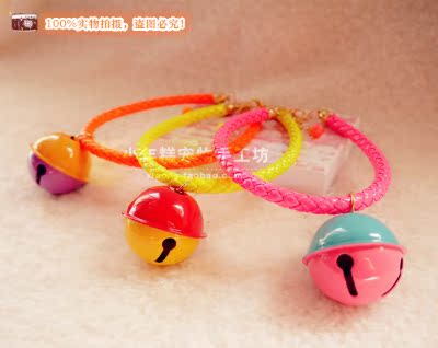 Bánh gạo nhỏ thú cưng đầm nơ nơ chó Teddy trang trí mèo cung cấp màu huỳnh quang giả da cổ áo màu phù hợp với vòng - Quần áo & phụ kiện thú cưng phụ kiện chó mèo