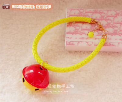 Bánh gạo nhỏ thú cưng đầm nơ nơ chó Teddy trang trí mèo cung cấp màu huỳnh quang giả da cổ áo màu phù hợp với vòng - Quần áo & phụ kiện thú cưng phụ kiện chó mèo