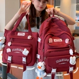 Ранец, брендовая милая сумка через плечо, вместительный и большой рюкзак, для средней школы