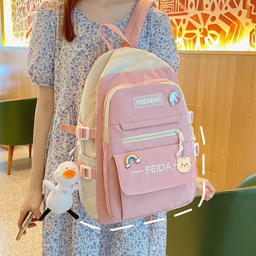 Ранец, сумка через плечо, вместительный и большой рюкзак, коллекция 2023, для средней школы, в корейском стиле