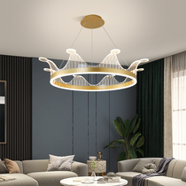 2021 new restaurant chandelier modern simple Crown light luxury lighting Net red wind childrens bedroom room lamps