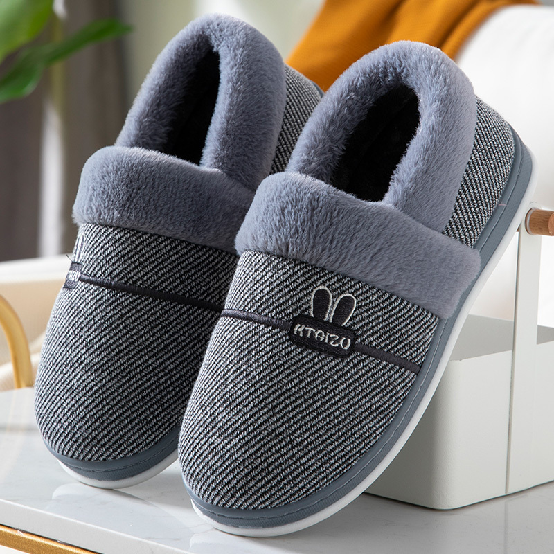 Winter Men's and Women's Bag Heel Cotton Slippers Thickeneded Non-Slip Household Warm Belt Heel Cotton Slippers for Men Indoor Non-Slip Women Winter Men's and Women's Bag Heel Cotton Slippers Thickeneded Non-Slip Household Warm Belt Heel Cotton Slippers for Men Indoor Non-Slip Women