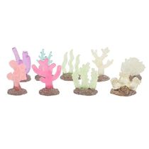 9 Pcs Fish Aquarium Decor Simulation Coral Decoration