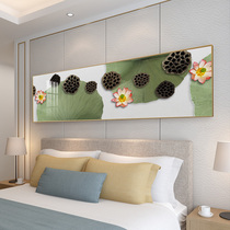 Bedroom bedside decorative painting modern simple sofa background wall hanging painting living room atmosphere light luxury hanging painting free of holes