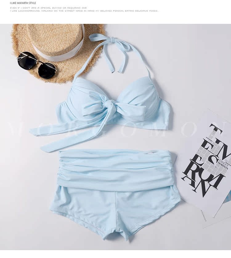 Áo tắm size lớn cho nữ bikini ngực lớn siêu tiên nữ béo MM che bụng 200 kg giảm béo nóng bỏng eo cao JH0708 - Bikinis đồ tắm biển nữ cao cấp