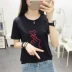 Áo thun nữ mùa hè mới Hàn Quốc ulzzang áo thun ngắn tay Harajuku BF gió buông thả học sinh hoang dã áo phông cao cấp Áo phông