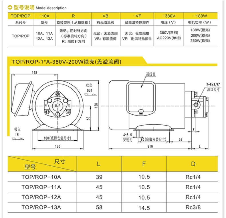 Thủy Lực Bánh Răng Bơm Dầu Điện Cycloid Bơm Bôi Trơn Động Cơ Bơm TOP11A12A13A Cao Cấp Máy Tam Giác Điện Bơm Dầu bộ bơm thủy lực cách lắp bơm thuỷ lực