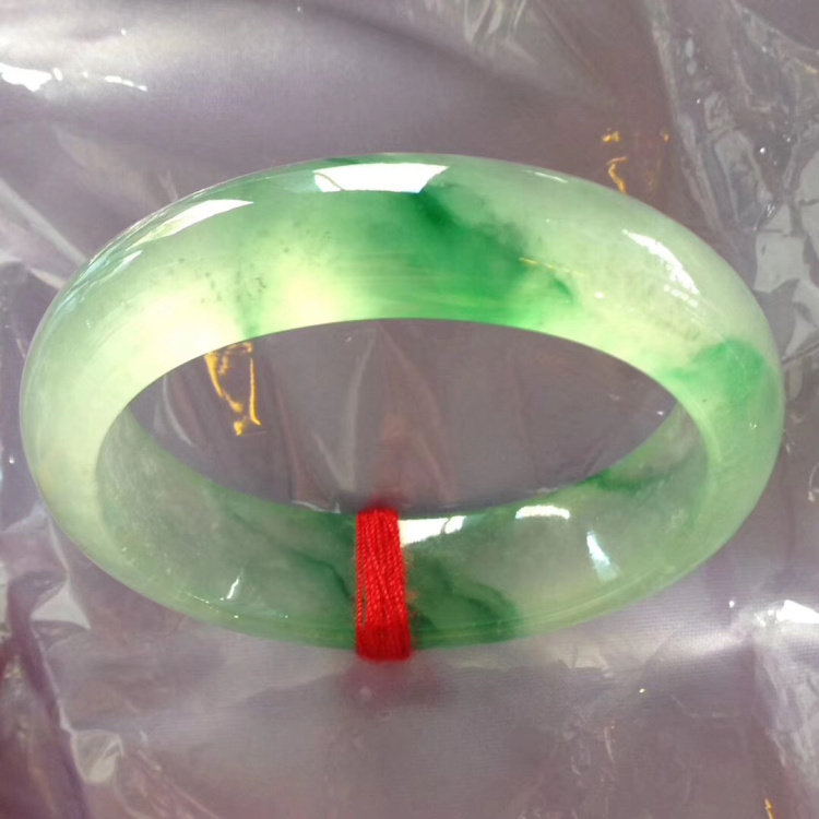 Ice Seed Emerald Bracelet Yang Green A Cargo Old Pit Myanmar Full Green Floating Flowers Positive Ring Jade Bracelet Female Jade jade auction with certificate
