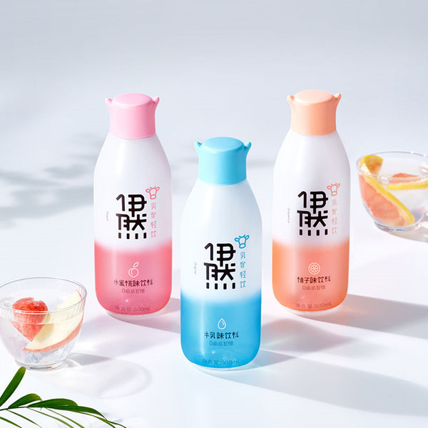 伊利 伊然 牛角瓶 乳矿水果茶饮料 500ml*15瓶 天猫优惠券折后￥29.9包邮（￥69.9-40）水蜜桃味、牛乳味可选