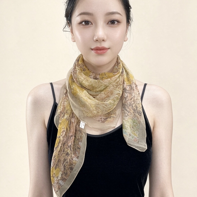 Women's Silk Scarf, Women's Spring and Autumn Scarf, Women's Versatile Square Scarf, Women's Summer Thin Sunscreen Scarf, Gauze Scarf, Women's Winter Scarf Women's Silk Scarf, Women's Spring and Autumn Scarf, Women's Versatile Square Scarf, Women's Summer Thin Sunscreen Scarf, Gauze Scarf, Women's Winter Scarf