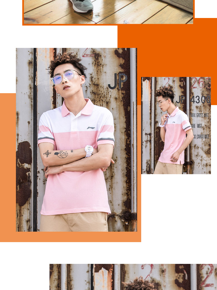 Li Ning áo sơ mi ngắn tay nam hàng loạt cuộc sống thể thao mới ve áo thể thao mùa hè ngắn - Áo polo thể thao áo polo nam uniqlo