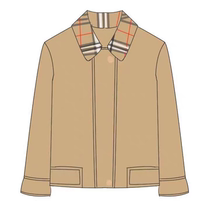 2024 new autumn and winter childrens clothing for boys and girls old money style classic plaid lapel jackets childrens windbreakers