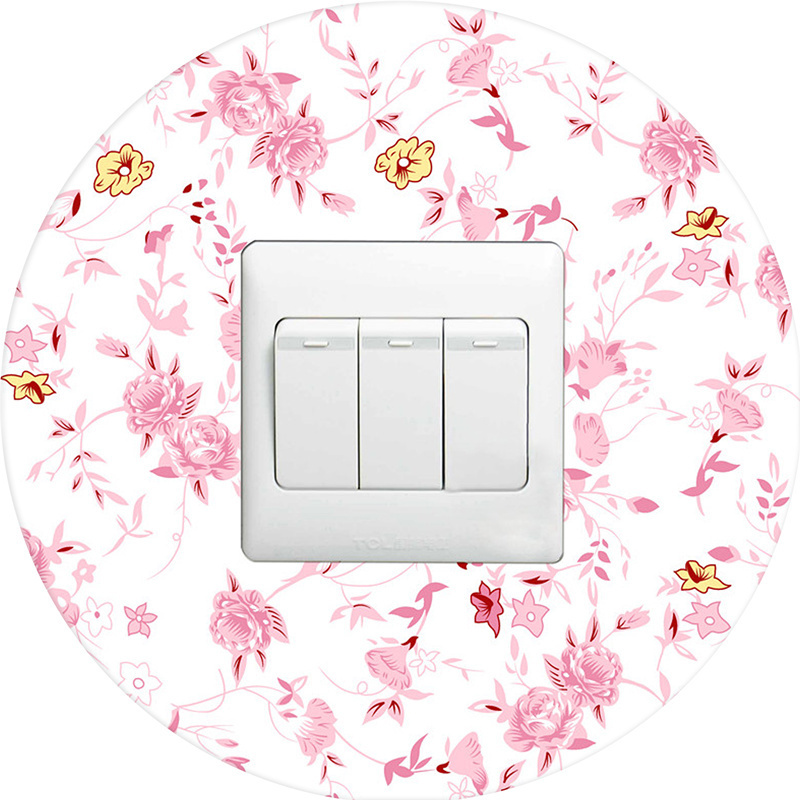 Zhishan switch stickers wall stickers European round switch stickers decorations wall decoration cover protection stickers
