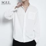 Рубашка, летняя куртка для отдыха, свободный крой, китайский стиль, из хлопка и льна