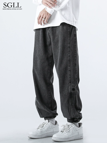 Tide, летние джинсы, универсальные штаны для отдыха, свободный крой, в американском стиле