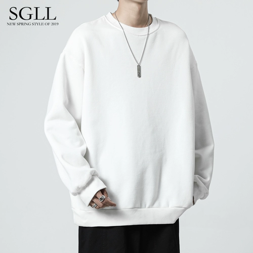 Мужская черная демисезонная толстовка, утепленный лонгслив, футболка, однотонная куртка, в американском стиле