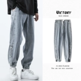 Tide, летние джинсы, универсальные штаны для отдыха, свободный крой, в американском стиле