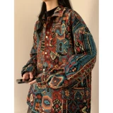 Ретро осенняя рубашка, куртка для влюбленных, в американском стиле, изысканный стиль