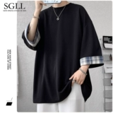 Tide, мужская летняя шелковая футболка, короткий рукав, оверсайз, «Холодное сердце»