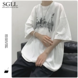 Tide, летняя футболка с коротким рукавом, трендовая летняя одежда в стиле хип-хоп, в американском стиле, свободный крой