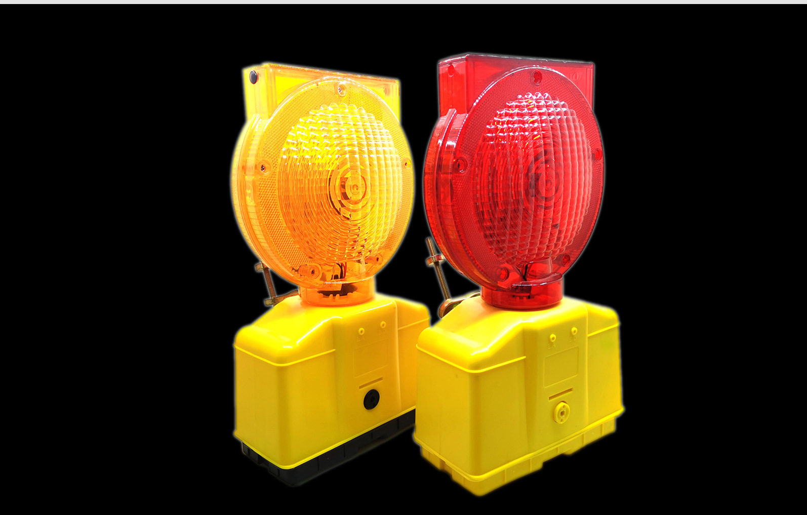 Road construction solar LED barrier lights night light warning alert for portable flash lights