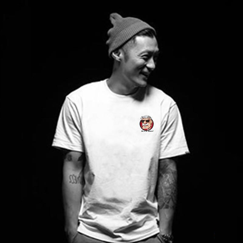 Cangshi Kazuki summer tide brand Shawn Yue short-sleeved cotton T-shirt men's Korean version of the round neck simple loose large size T-shirt