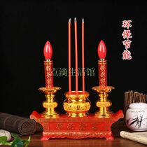 New combination candle holder incense burner electronic electric incense candle home for Buddha electric candle incense candle holder plug-in power Wealth God Buddha front