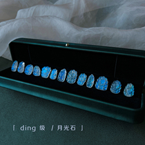 Niche rare only 23 ding grade all Blue White Moonstone ice vitreous pendant necklace gift