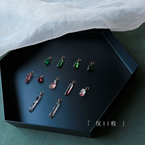 Xiaozhong designed only 11 glass body rainbow candy tourmaline necklace female pendant clavicle chain birthday gift