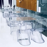 Северный простой, модный прозрачный обеденный стул Хрустальный стул Департамент продаж ресторан Акриловый кресло инопланетное творческое переговоры кресло