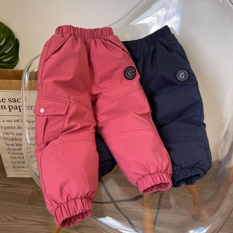 Clear Cabin Pick-up Foreign Trade Child Clothing Discount Winter Child Gush Pants Girl Boy Outside Wearing Workwear Pants Warm-Taobao