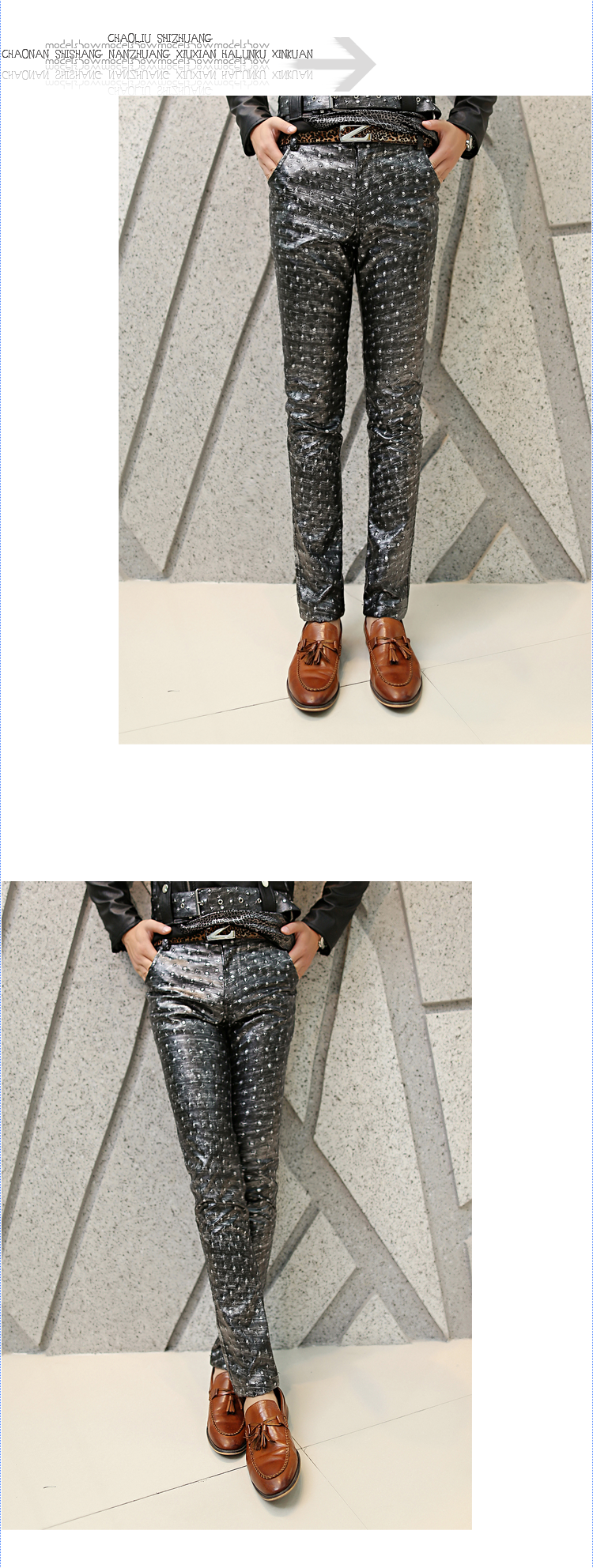 Pantalon cuir homme pour jeunesse pour automne - Ref 1485165 Image 9