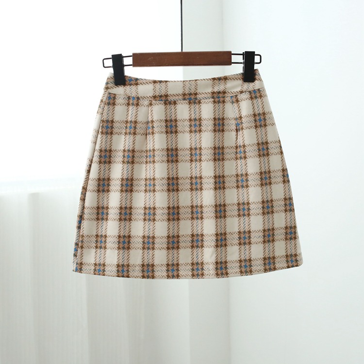 Da lộn cao eo retro kẻ sọc tính khí lão hóa một từ váy hoang dã thời trang đơn giản mỏng váy giảm béo chân váy xếp ly dài