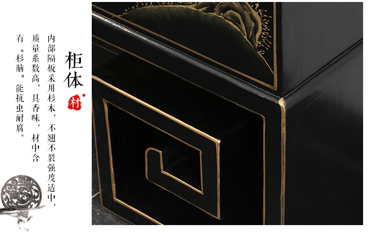 Nội thất tân cổ điển phong cách Trung Quốc sơn vàng hội trường trang trí trang trí tủ bên khách sạn câu lạc bộ dân gian tùy chỉnh đồ nội thất - Bàn / Bàn bàn chân sắt mặt gỗ