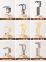  Clothing store hanger hook lengthened iron hook Special hanger hook flat hook gold electroplated round hook display rack accessories