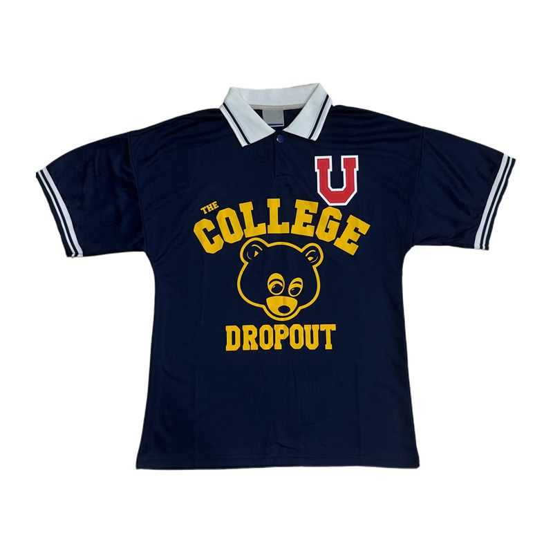 Faxlab Kanye'Tcd' University Dropout Album Remake Retro Jersey Blokecore