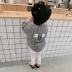 Em bé cộng với áo sơ mi nhung nam triều 1-3 tuổi áo sơ mi nam dài tay 2019 mùa thu mới cho trẻ em mặc áo kẻ sọc trẻ em