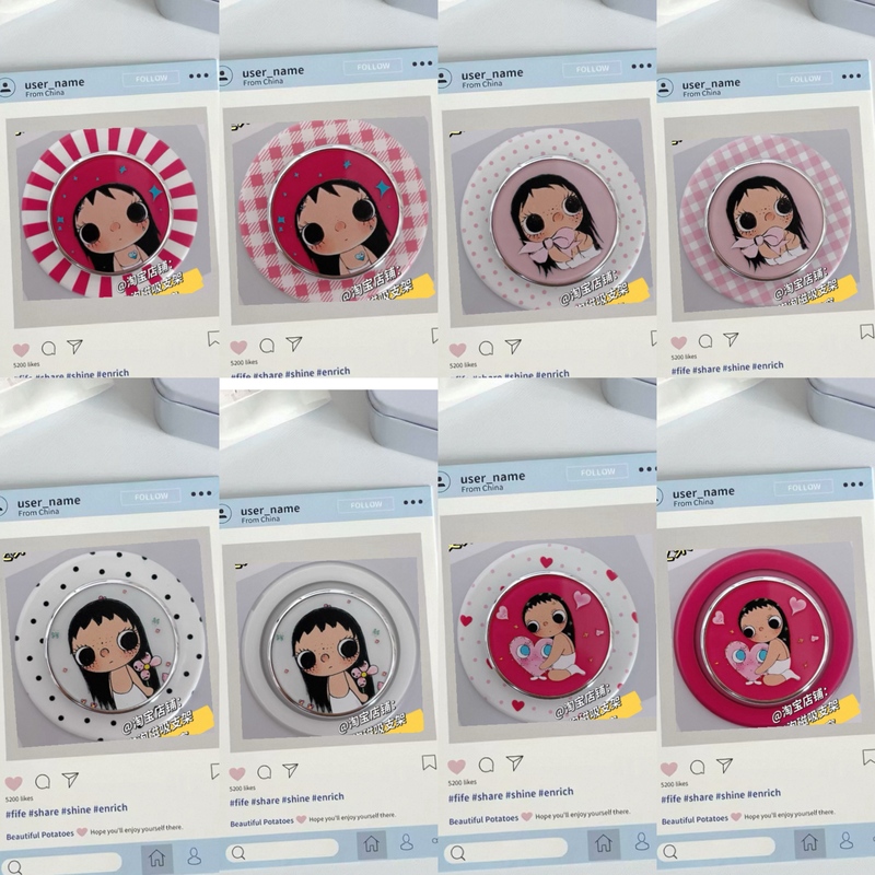Bubble Cute Universal Lovely Little Jade Series Magnetic Kick Out Stand Phone Holder, Replaceable and Detachable, Adorable Bubble Cute Universal Lovely Little Jade Series Magnetic Kick Out Stand Phone Holder, Replaceable and Detachable, Adorable