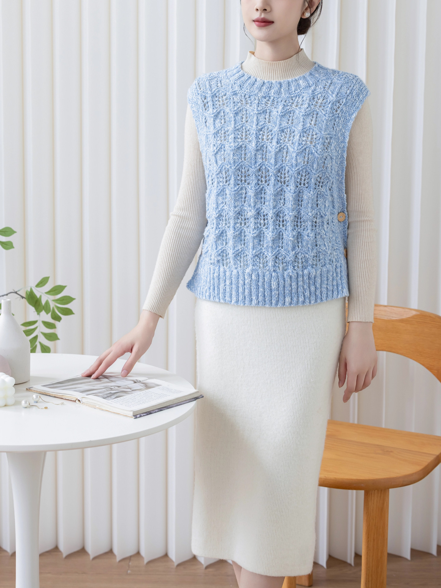 Sister Su Su’s Jianjia Cashmere Vest Handmade DIY Clothes Wool Ball Needle Wool Thread Material Pack